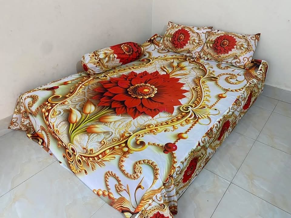 7/8 fit Waterproof 3d Print Bedsheet=B75